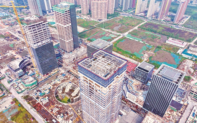 南京江北新區新金融中心一期項目完成主體結構驗收